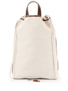 Le 17 Septembre Squared Canvas Backpack - White