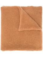 Nude Oversized Knitted Scarf - Brown