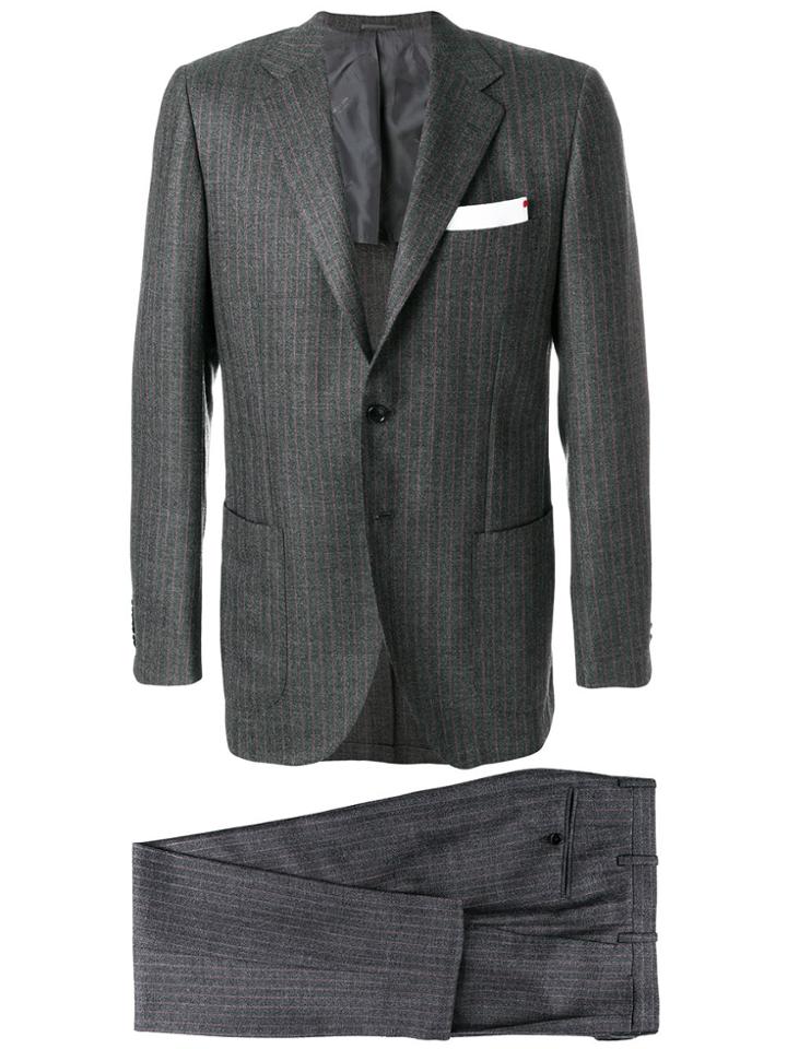 Kiton Pinstriped Suit - Grey