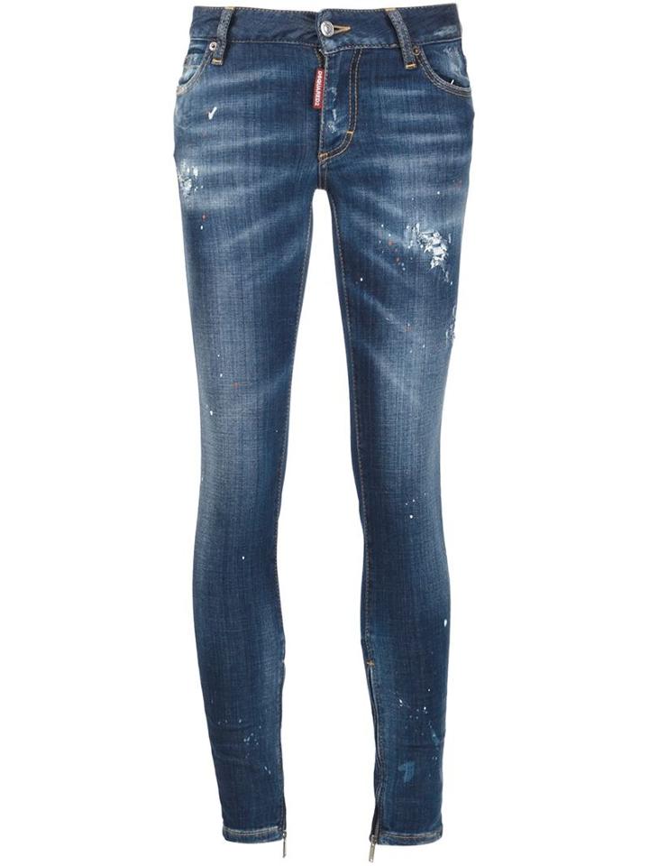 Dsquared2 Skinny Jeans, Women's, Size: 38, Blue, Cotton/spandex/elastane