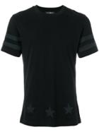 Hydrogen Striped Star T-shirt - Black