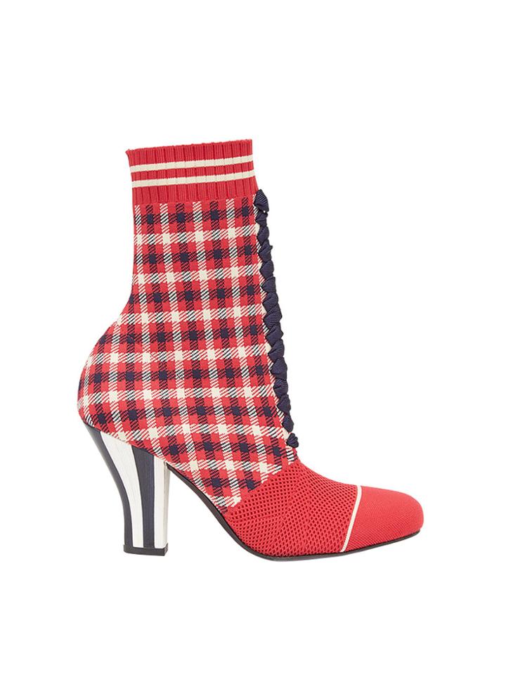 Fendi Rockoko Tartan Boots - Multicolour