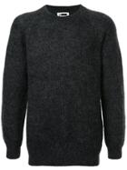 H Beauty & Youth Textured Crew Neck Sweater - Green