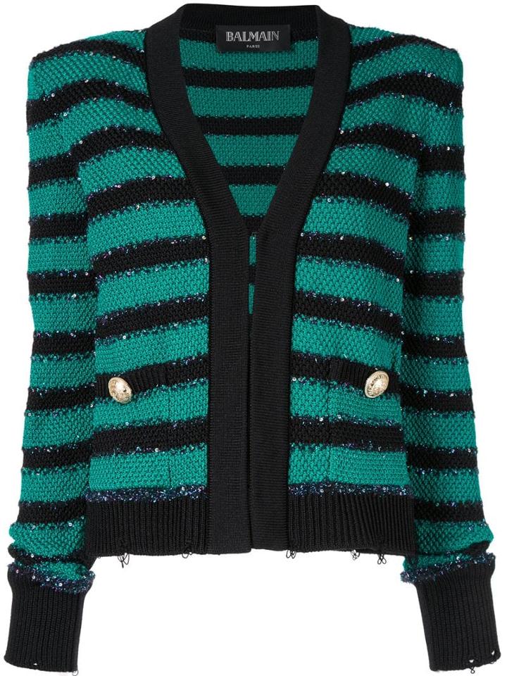 Balmain Balmain Sf17275k447 Au Emeraude/no Viscose/polyamide - Green