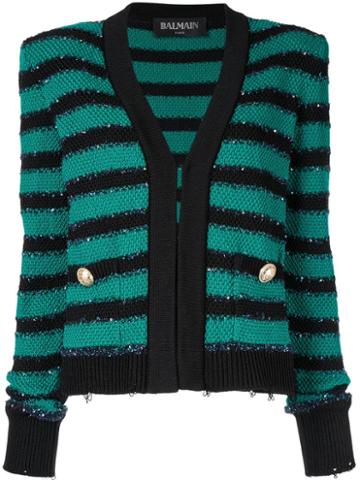 Balmain Balmain Sf17275k447 Au Emeraude/no Viscose/polyamide - Green