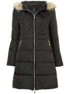 Loveless Padded Faux Fur Hooded Coat - Black