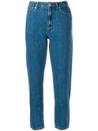 A.p.c. Tapered Cropped Trousers - Blue