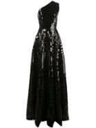 Alex Perry Jasper Sequinned One-shoulder Gown - Black