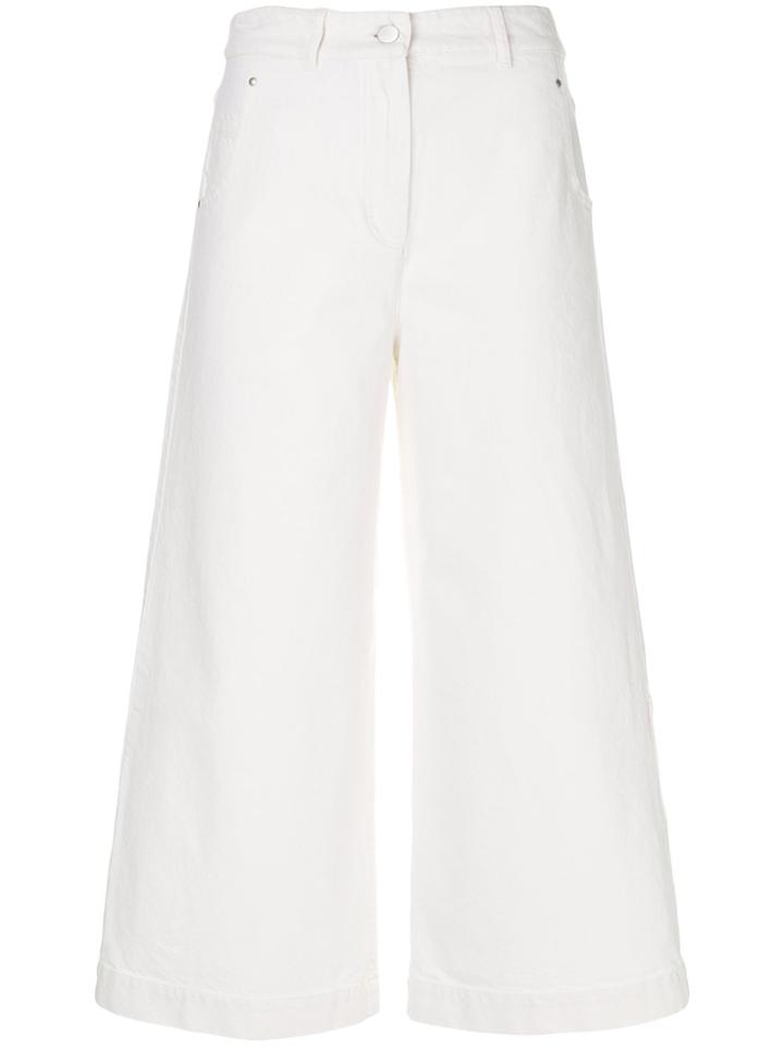 Christian Wijnants Cropped Length Flared Trousers - White