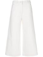 Christian Wijnants Cropped Length Flared Trousers - White