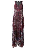 Mary Katrantzou Cosmo Chiffon Floral Dress