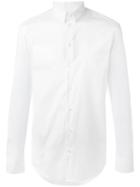 Emporio Armani Plain Shirt, Men's, Size: 39, White, Cotton/polyamide/spandex/elastane