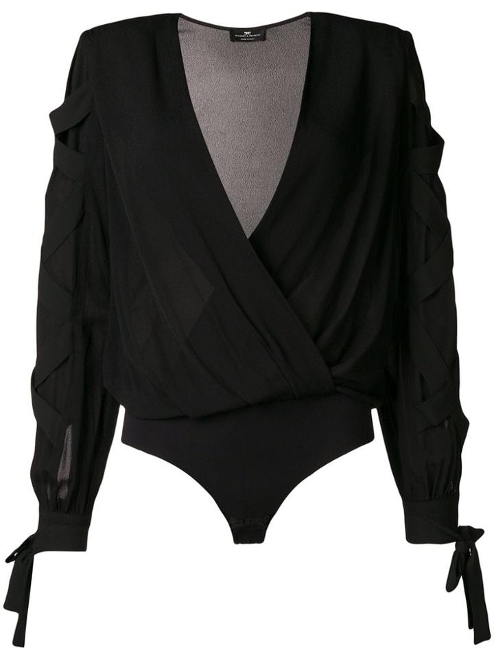 Elisabetta Franchi V-neck Bodysuit - Black