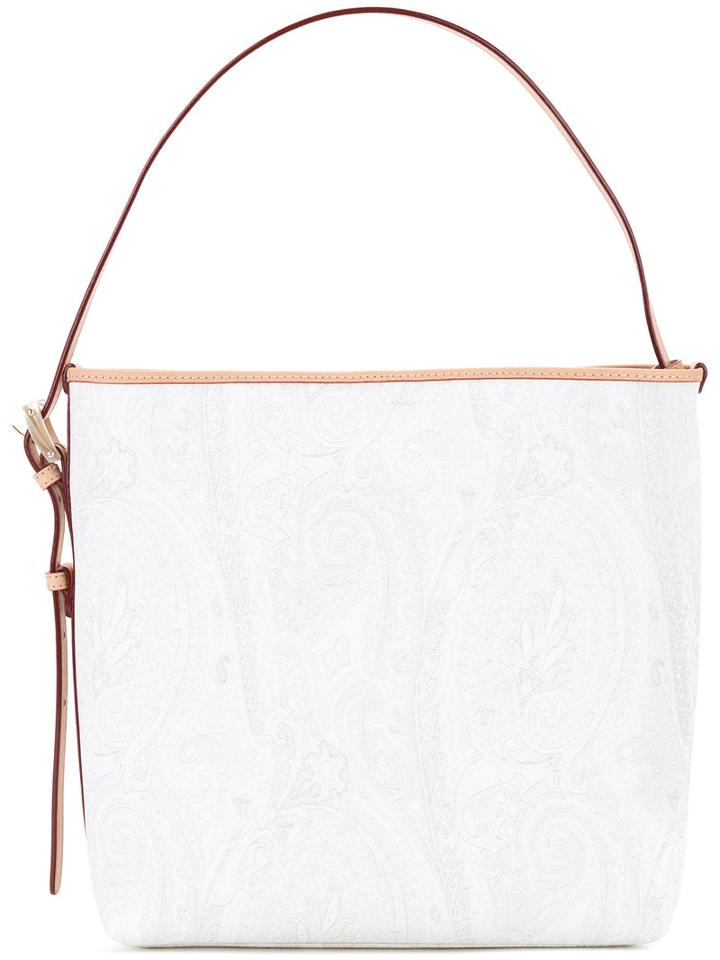 Etro - Open-top Tote - Women - Calf Leather - One Size, White, Calf Leather