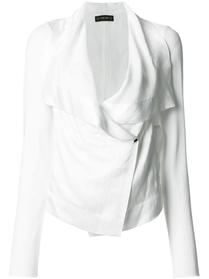 Plein Sud Cowl Neck Jacket - White