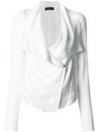 Plein Sud Cowl Neck Jacket - White