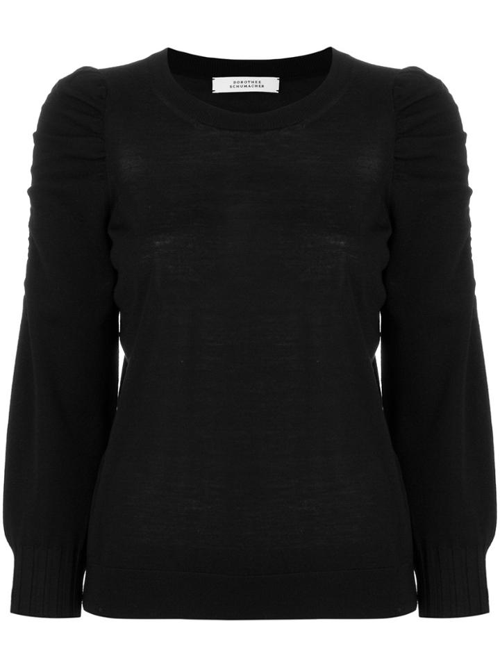 Dorothee Schumacher Ruffle Sleeve Sweater - Black