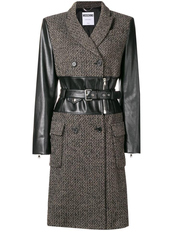 Moschino Belted Coat - Black