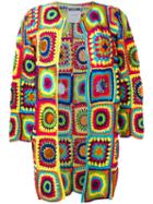Moschino Crochet Cardigan, Women's, Size: Small, Yellow/orange, Cotton/pvc