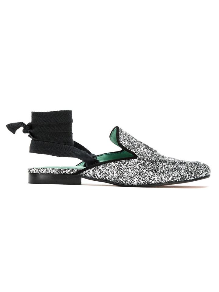 Blue Bird Shoes Glitter Slipper - Silver