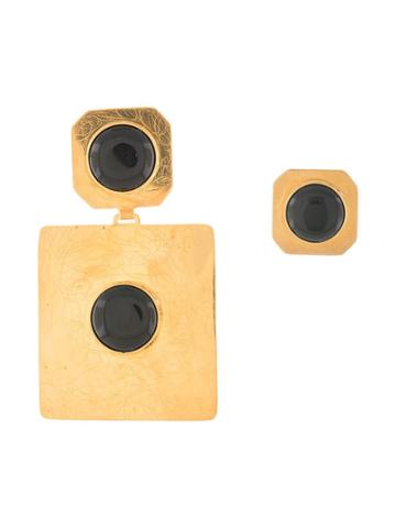 Liya Midnight Gems Earrings - Gold