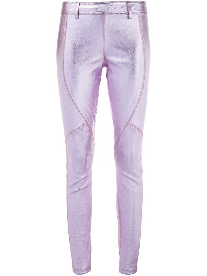 Faith Connexion Metallic Legging, Women's, Size: 38, Pink/purple, Lamb Skin