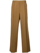 Wooyoungmi Pleated Wide-legged Tailored Trousers - Brown