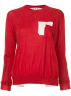 Marni Open Back Sweater - Red
