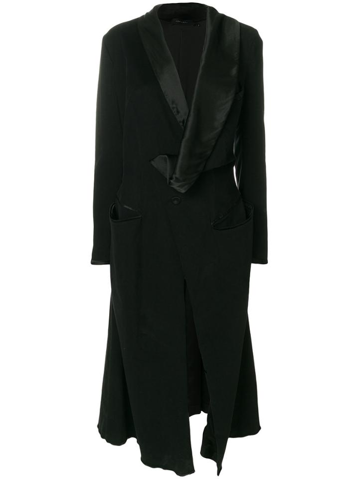 Adelbel Double-breasted Flared Coat - Black