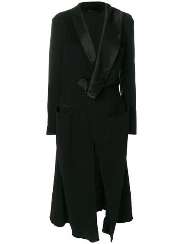 Adelbel Double-breasted Flared Coat - Black