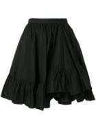 Msgm Frill Hem Full Skirt - Black