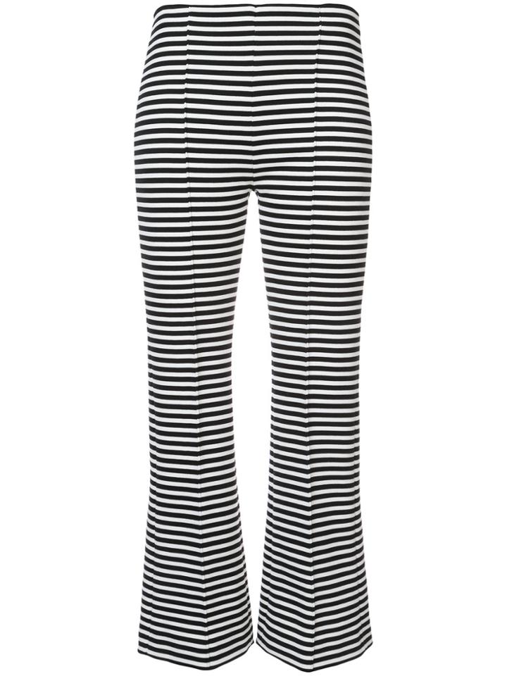 Sonia Rykiel Cropped Stripe Trousers - Black