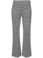 Sonia Rykiel Cropped Stripe Trousers - Black