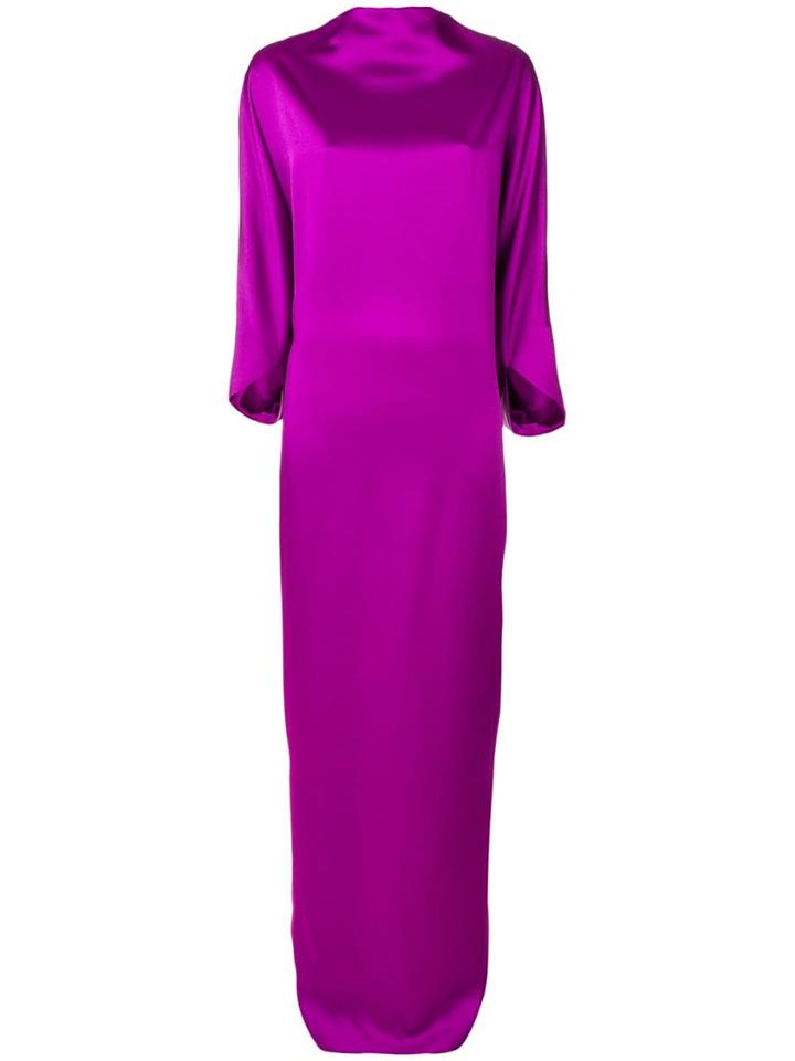 Chalayan Draped Boat Neck Dress - Pink & Purple