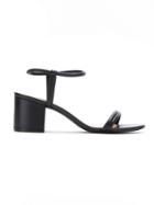Schutz Low Heel Sandals - Black