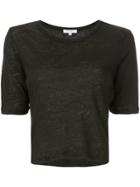 Venroy Crew Neck Cropped T-shirt - Black
