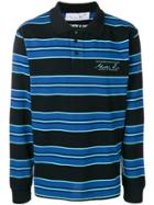 Martine Rose Striped Polo Shirt - Black