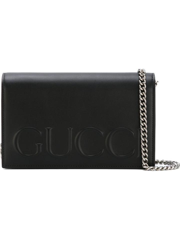 Gucci Embossed Logo Shoulder Bag