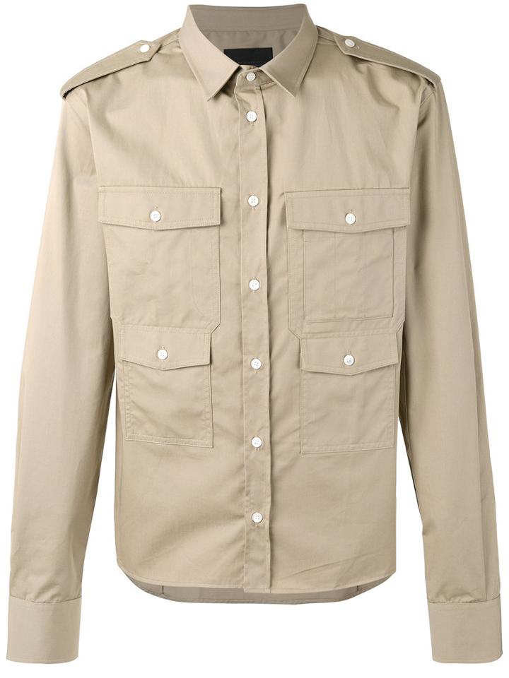 Diesel Black Gold Pocketed Shirt Jacket, Men's, Size: 50, Nude/neutrals, Cotton