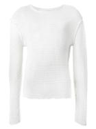 Isabel Benenato Dropped Shoulder Knit Jumper, Men's, Size: Xl, White, Cotton