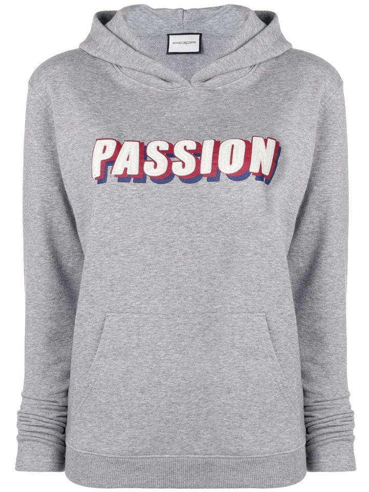 Roqa 'passion' Print Hoodie - Grey