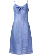 Simon Miller Striped Tie Neck Dress - Blue