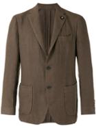 Lardini Casual Blazer, Men's, Size: 54, Brown, Hemp