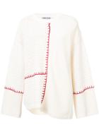 Elizabeth And James Contrast Long-sleeve Sweater - White