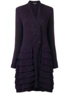 Giorgio Armani Vintage 1990's Layered Cardi-coat - Pink & Purple