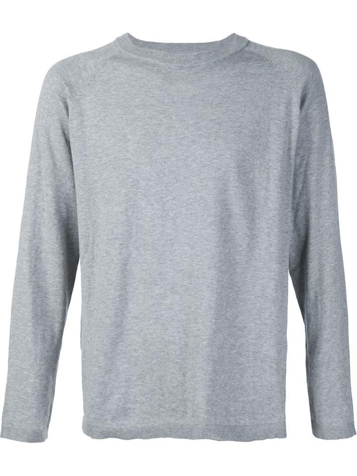 321 Long-sleeved Sweatshirt, Men's, Size: Medium, Grey, Cotton
