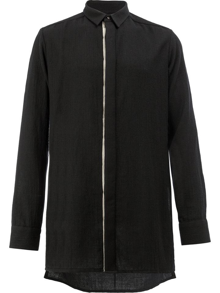 Cedric Jacquemyn Zip Detail Shirt - Black