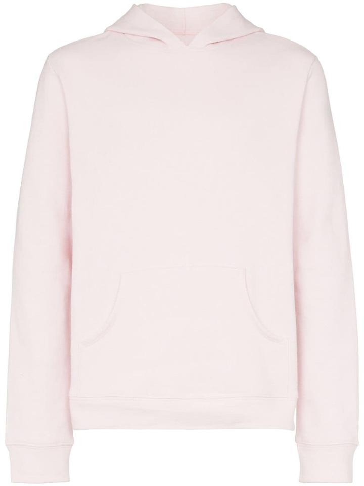 The Elder Statesman Cotton Drawstring Hoodie - Pink