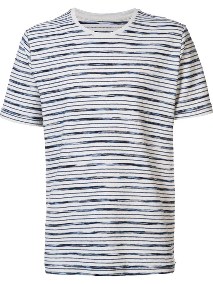 Outerknown Striped T-shirt, Men's, Size: Small, White, Cotton