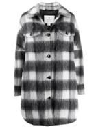 Woolrich Check Print Shirt Coat - Grey